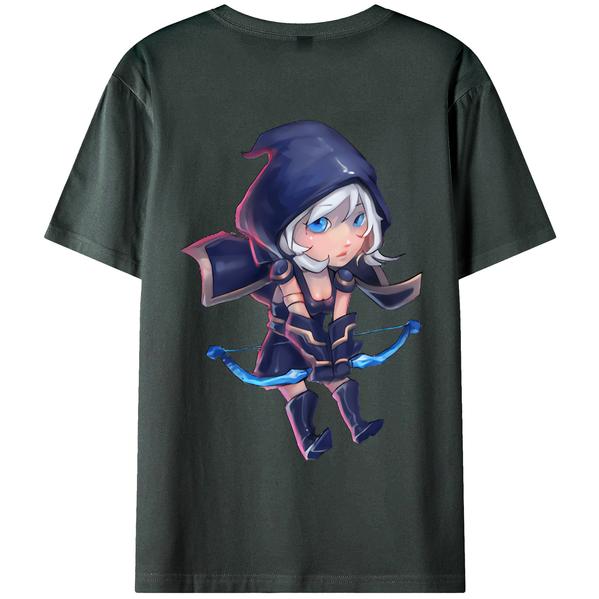 （画像用） リーグ・オブ・レジェンド League of Legends LOL 綿100％ メンズ半袖Tシャツ（バックプリント） 通気性
